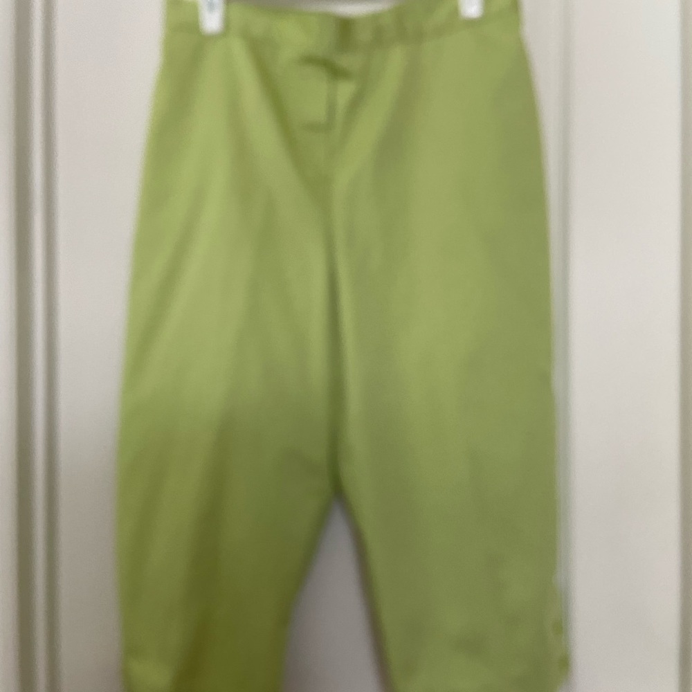 Apple green crop pants